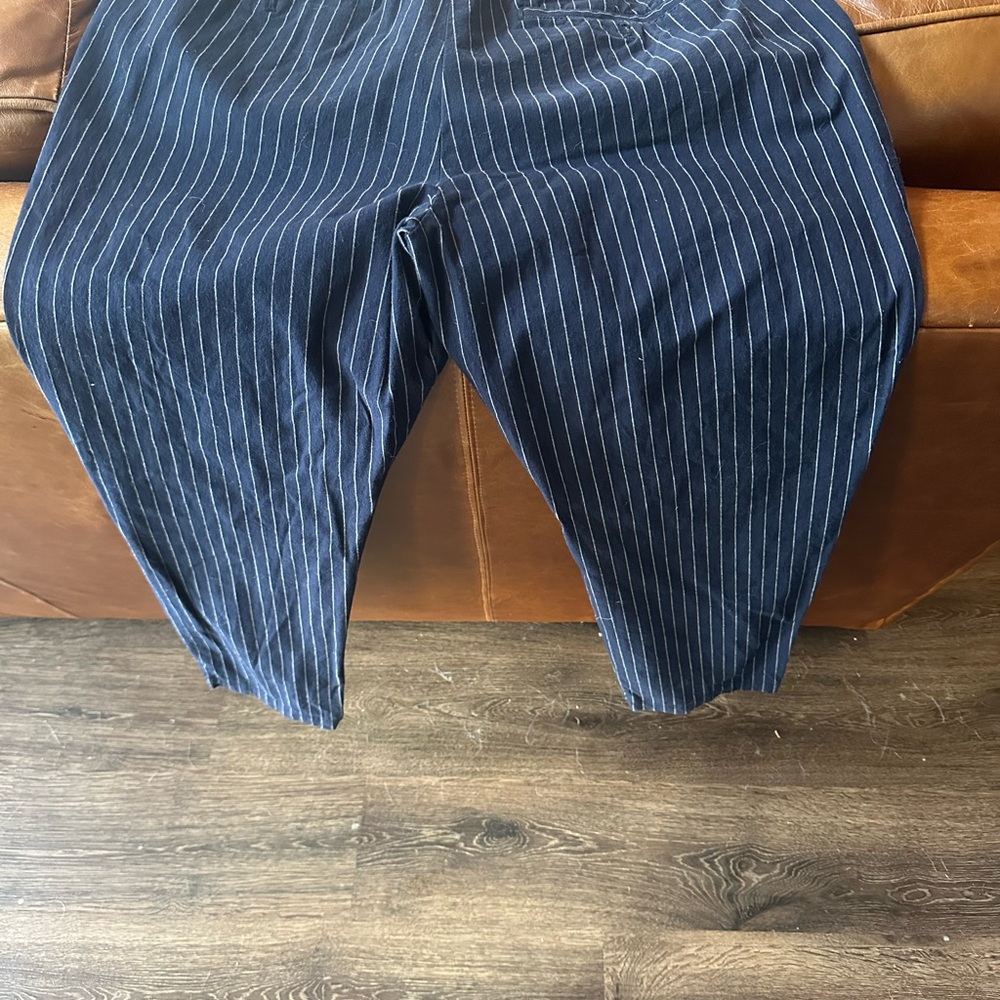 Men's Navy Pinstripe Pants